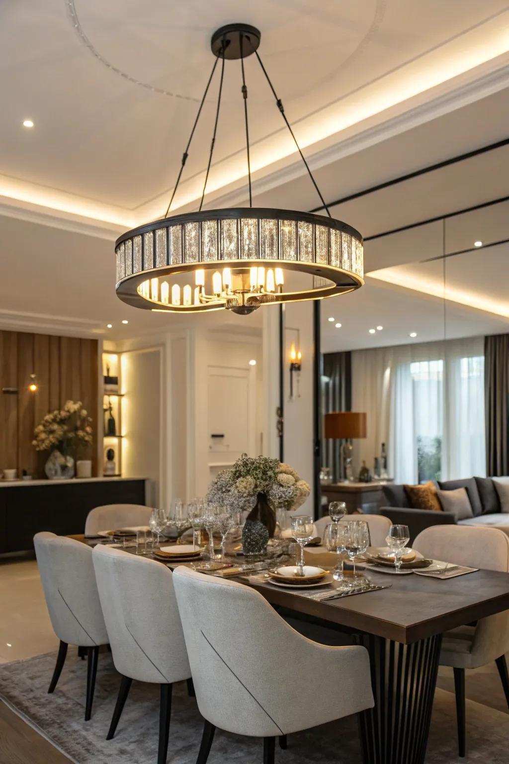 Avant-garde chandeliers transform any expanse.
