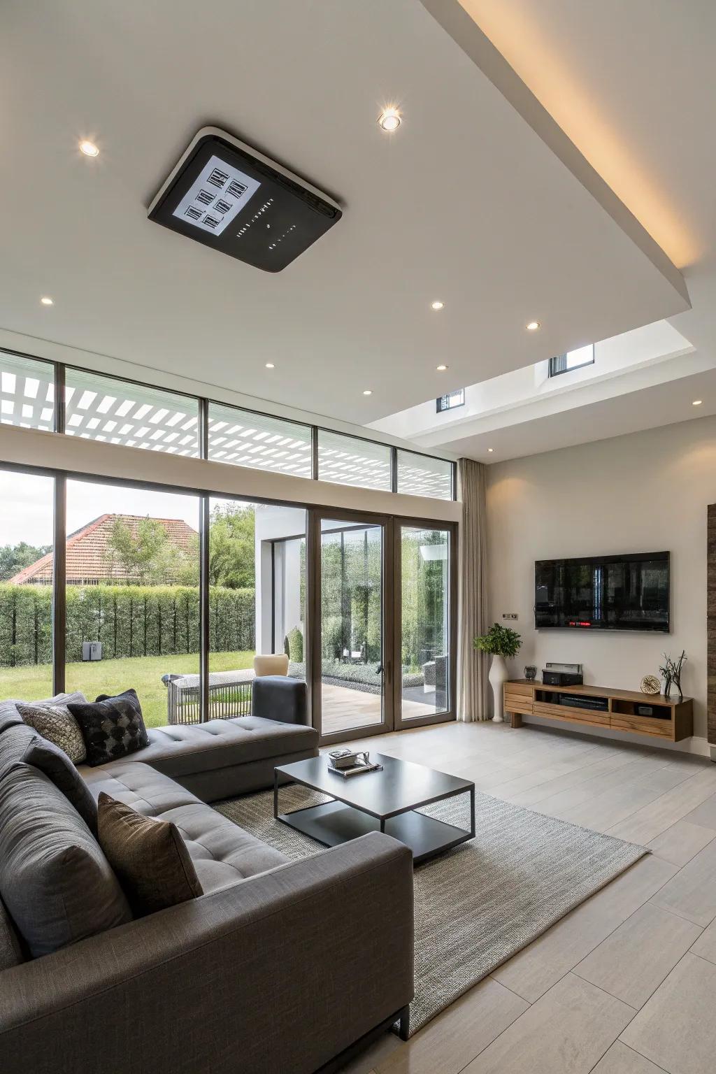 Integrated intelligent technology furnishes futuristic command.