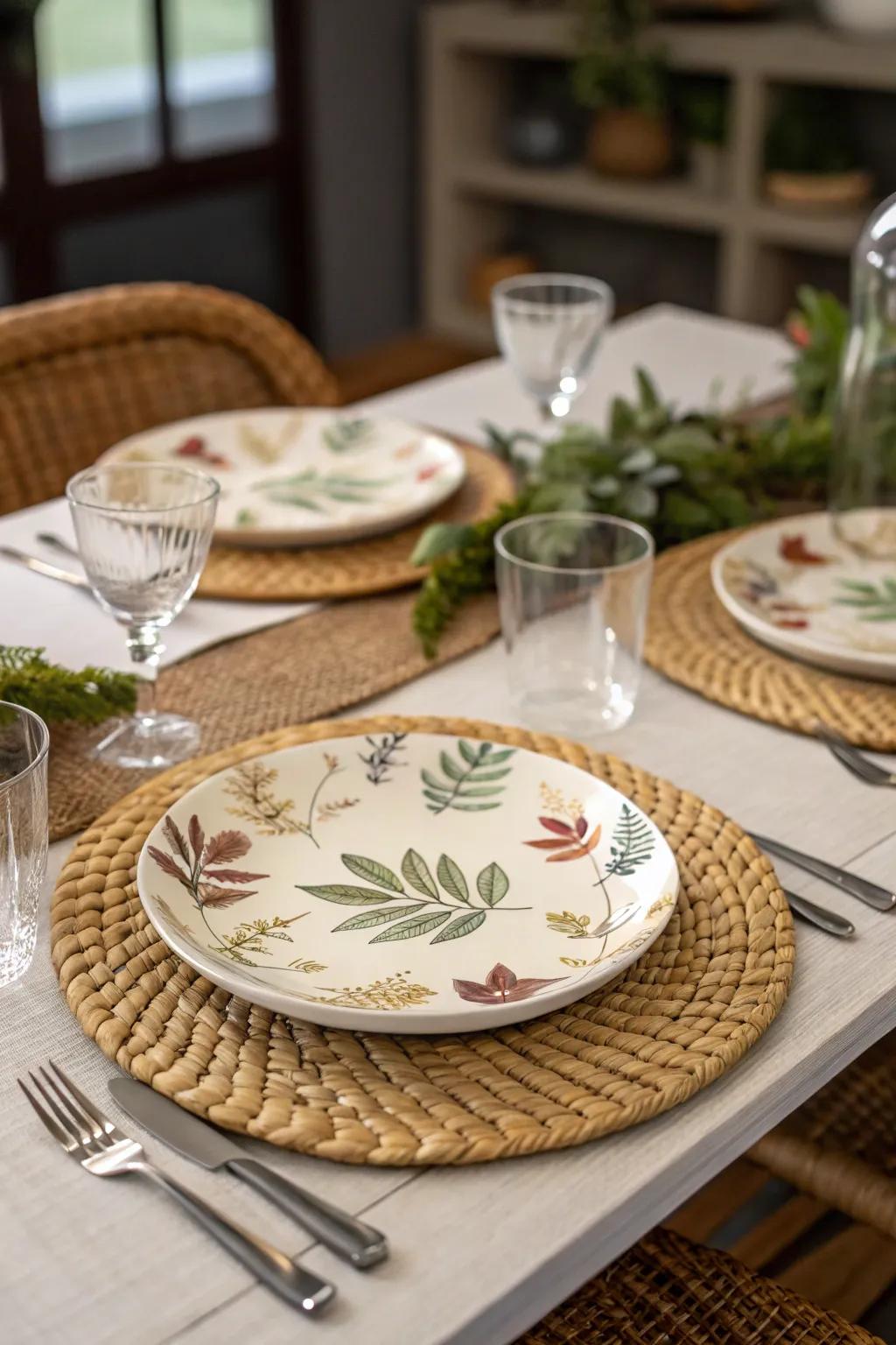 Elevate your culinary experience through jungle-themed tabletop arrangements.