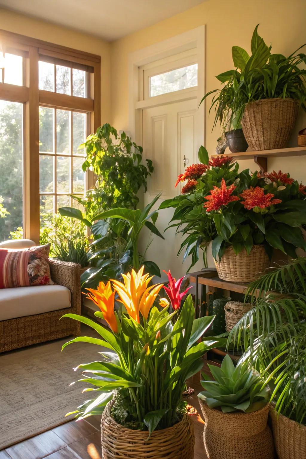 Incorporate radiant floral accents to introduce pops of color.