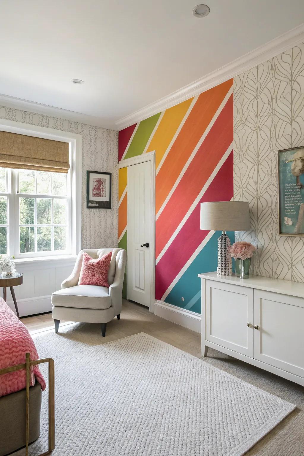 An emphasized partition integrating dimensional enhancement to the quarters.