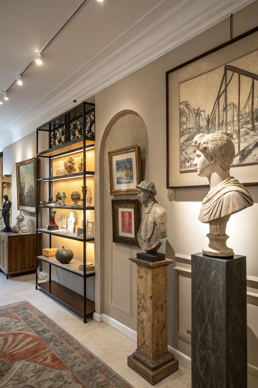 Imaginative aspects that enrich a room's character.