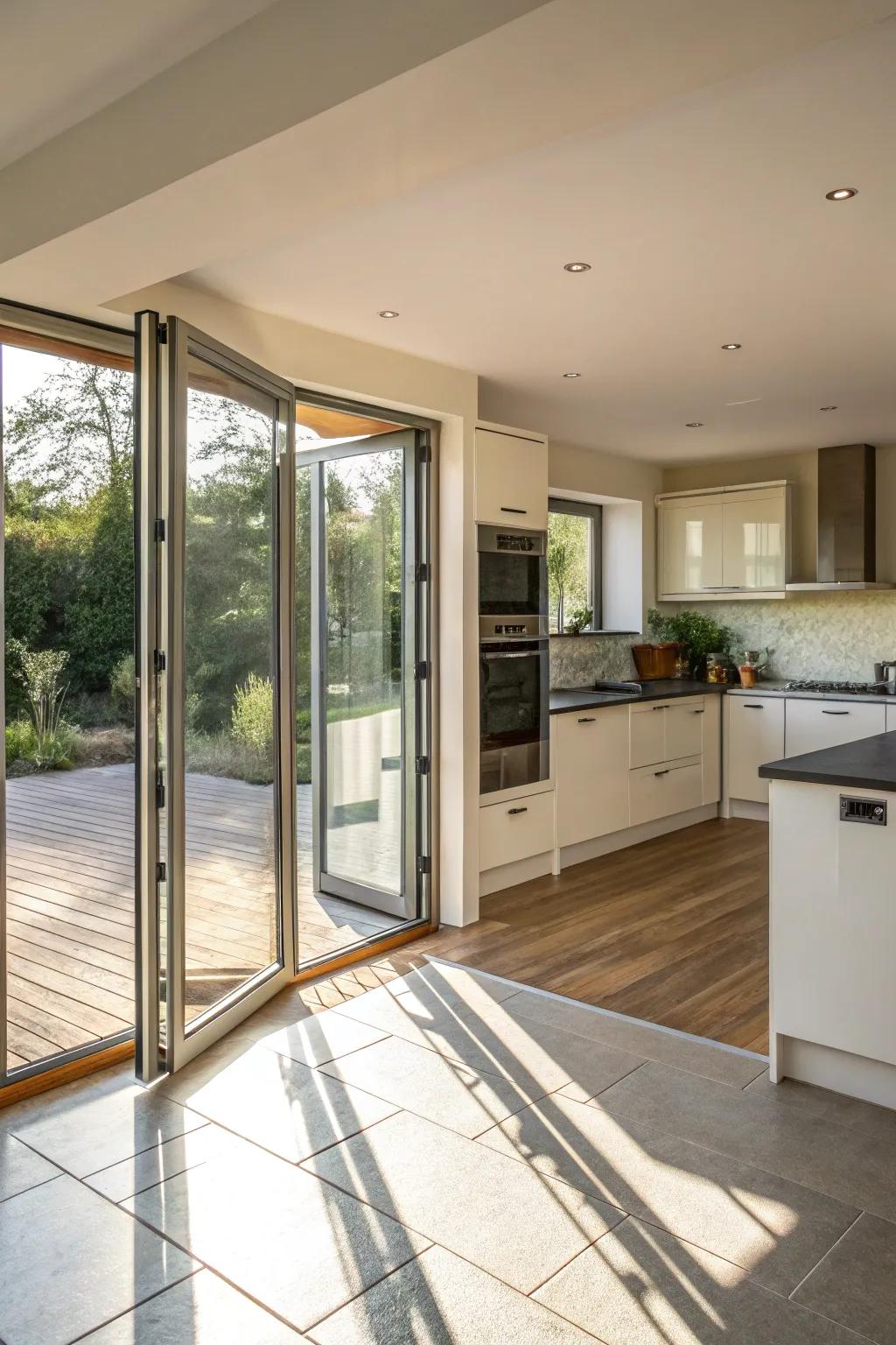 A hidden screen allows fresh air in while keeping bugs out.