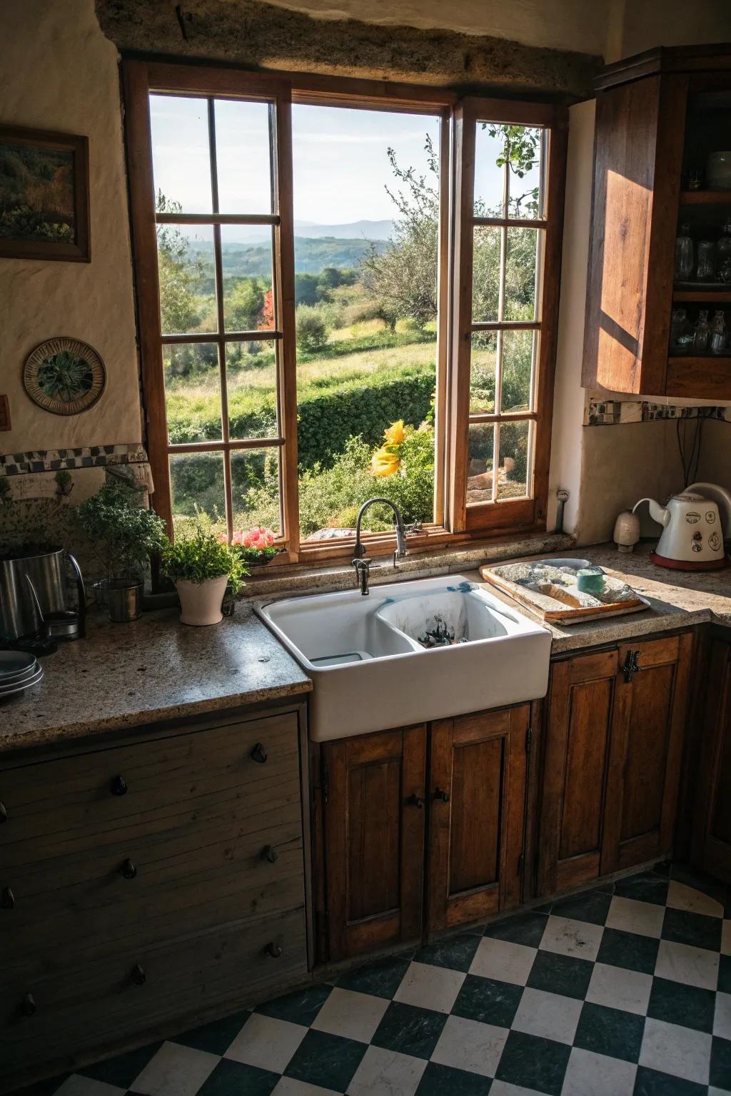 A window to the world directly above your sink.