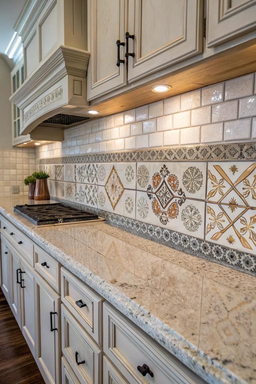 Distinct designs with DIY tailored borders.