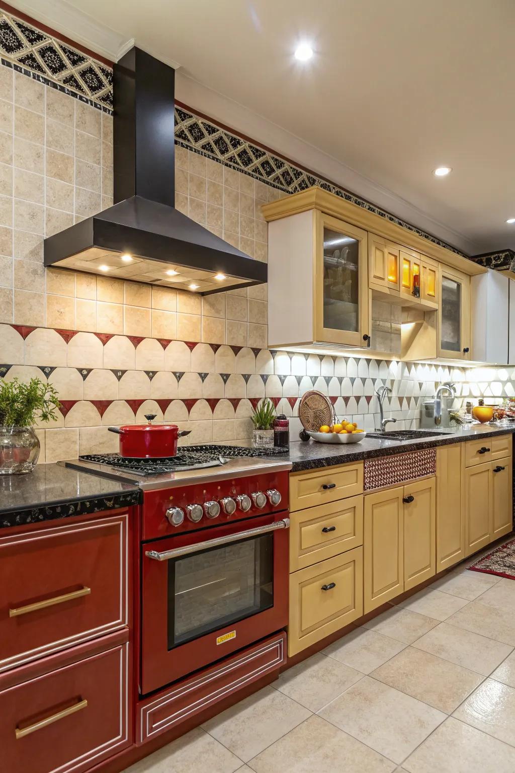 Produce contrast through striking edge borders.