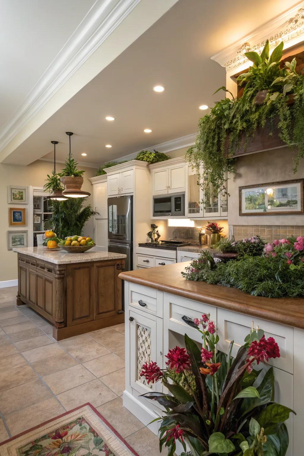 A larger space creates a creative canvas for decor.