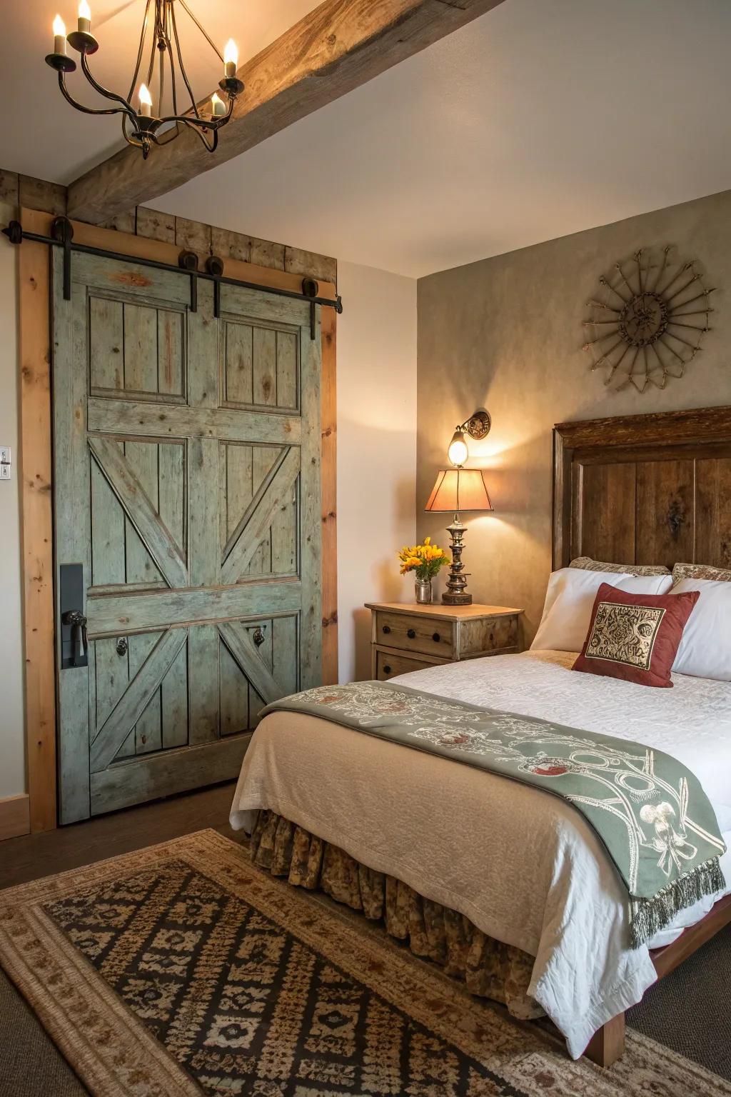 Repurposed vintage finds adding unique character.