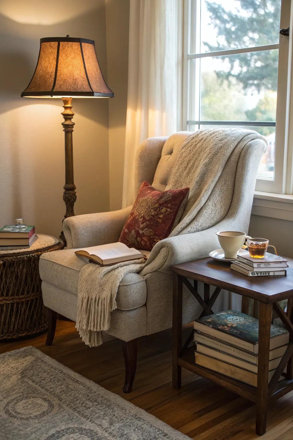 Establish a cozy retreat using a charming reading alcove.