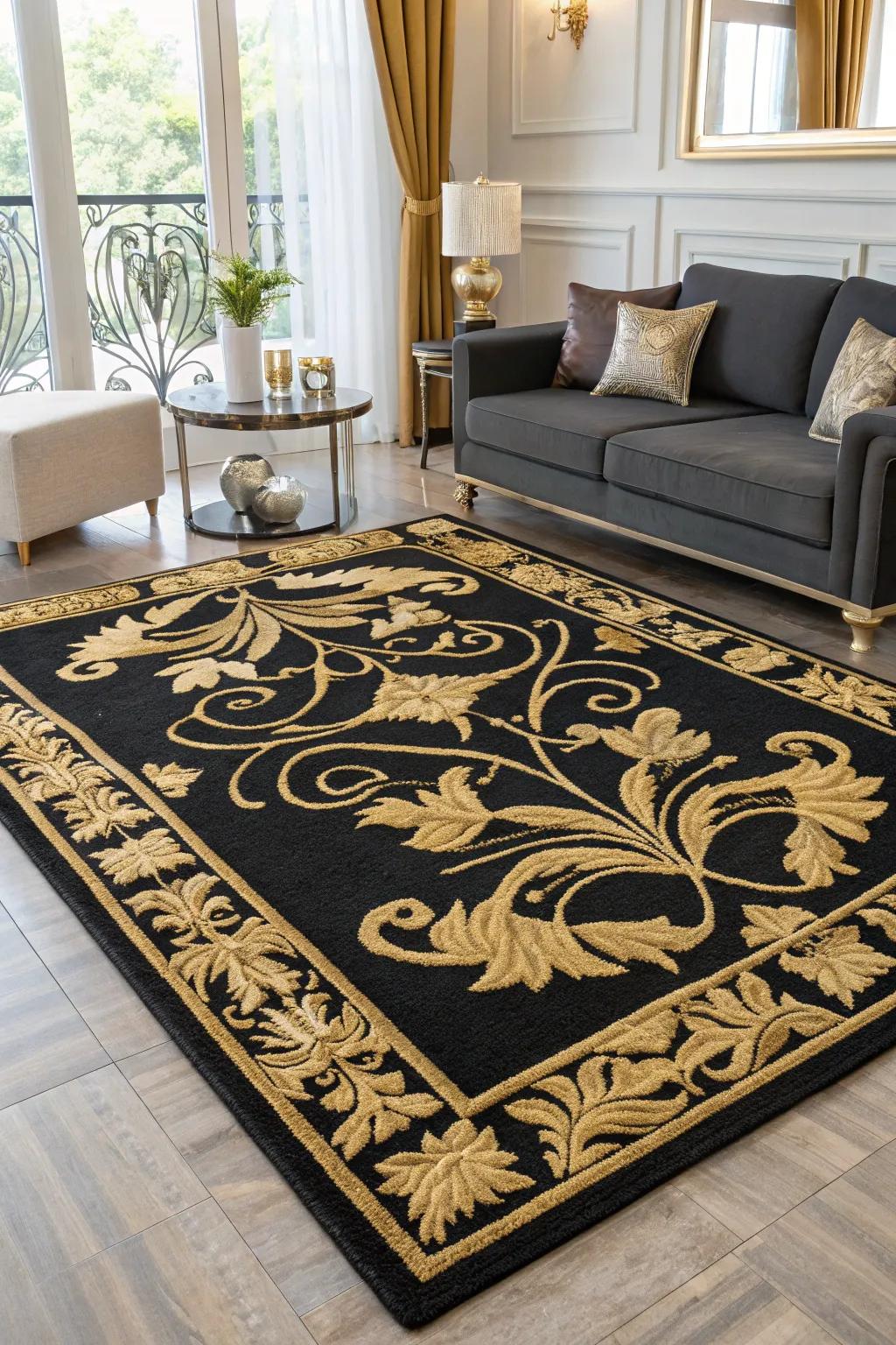 A lush floor covering introduces warmth and character into the living space.