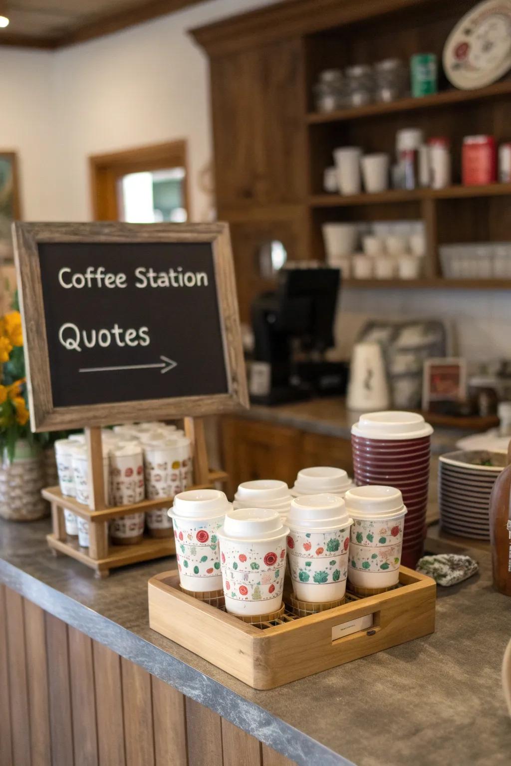 Personal touches make your coffee station uniquely yours.