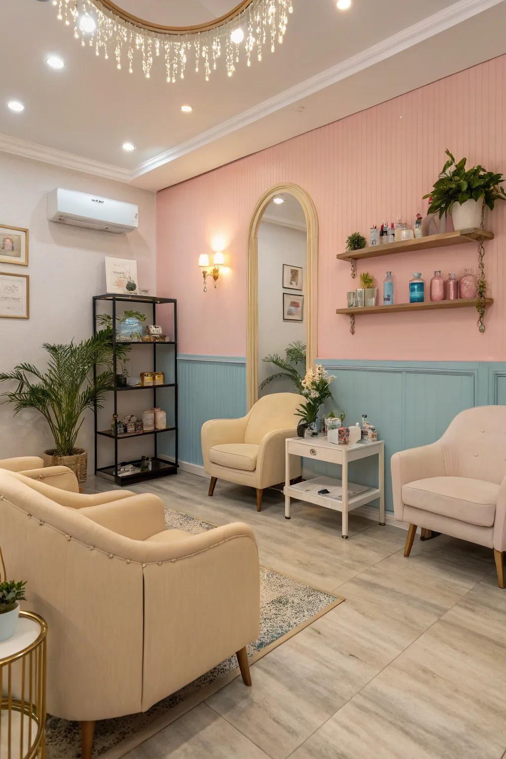 A soothing color scheme that relaxes and welcomes.