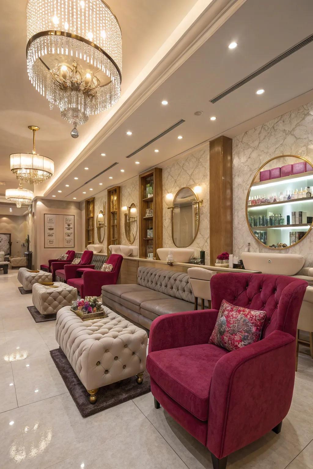 Opulent seating ensuring patron comfort and style.