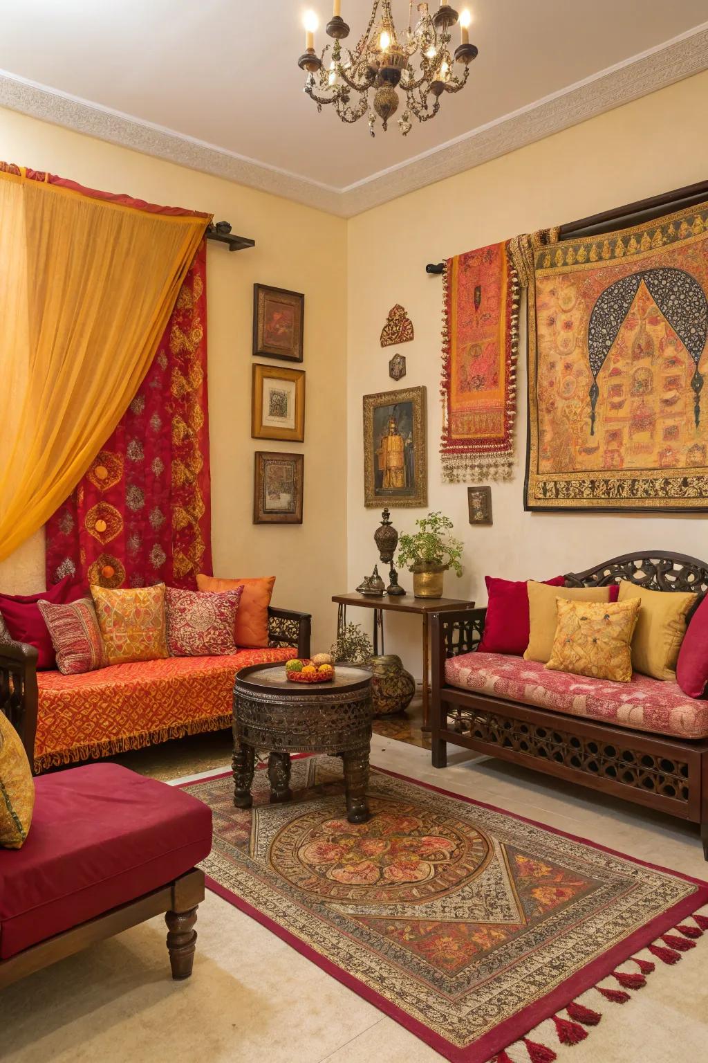 Cultural aspects through color can add depth and personal meaning to your living area.
