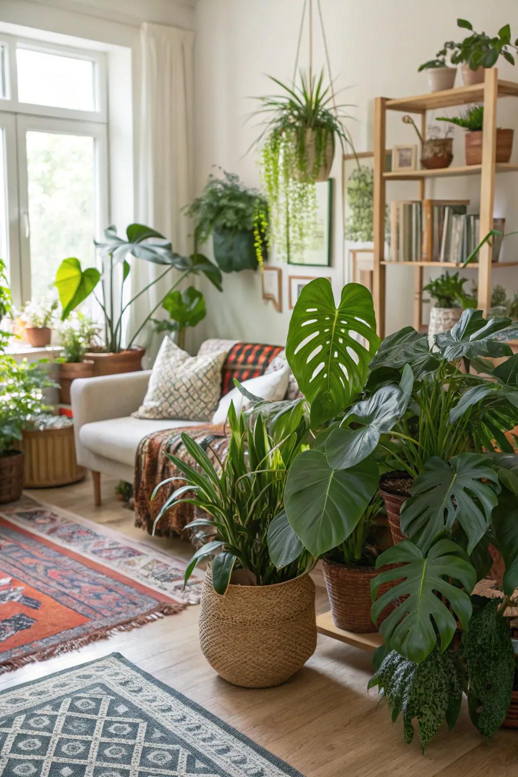 Indoor plants infuse dynamic life and dimension into your area.