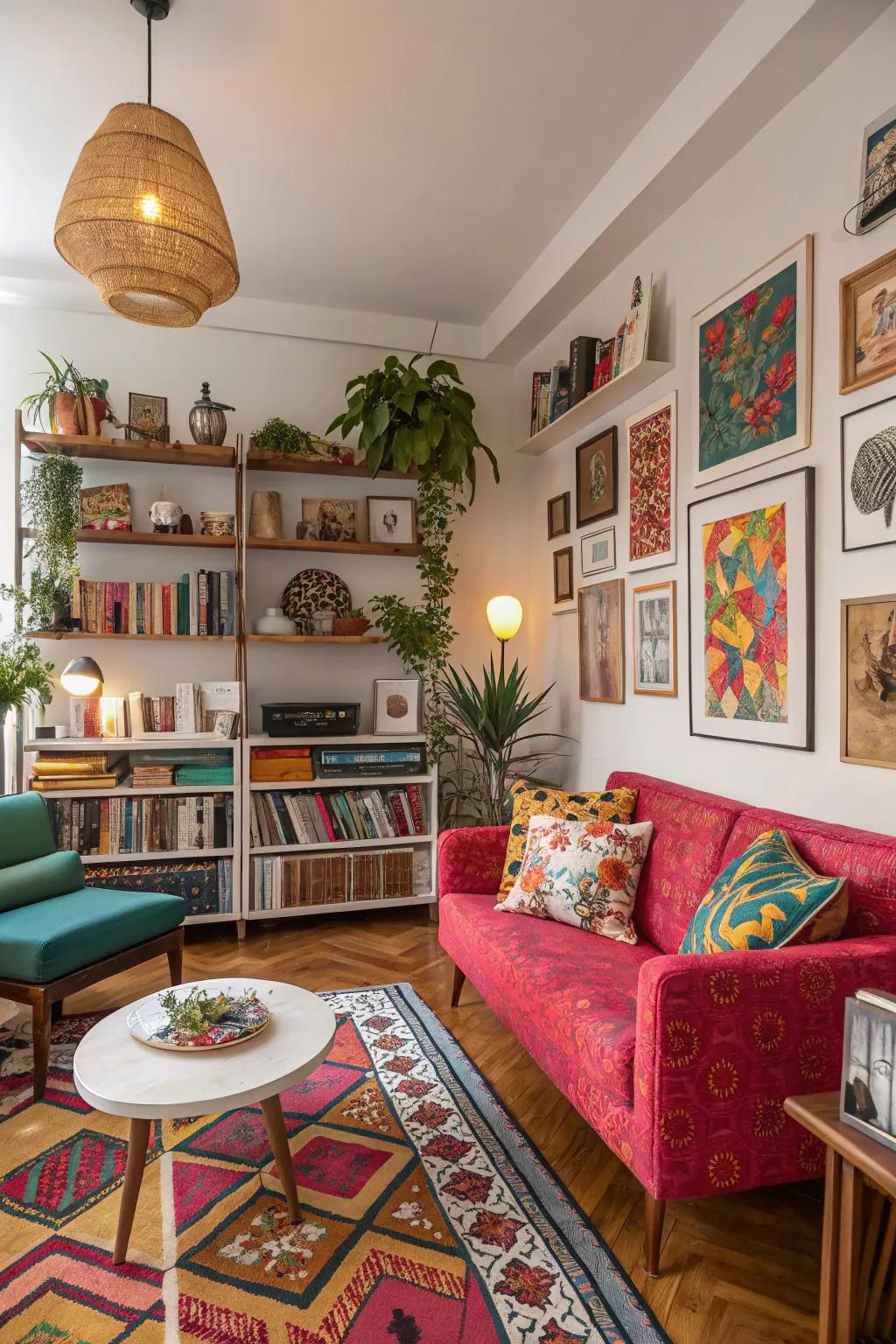 Maximalist decor can be harmonious with careful curation.