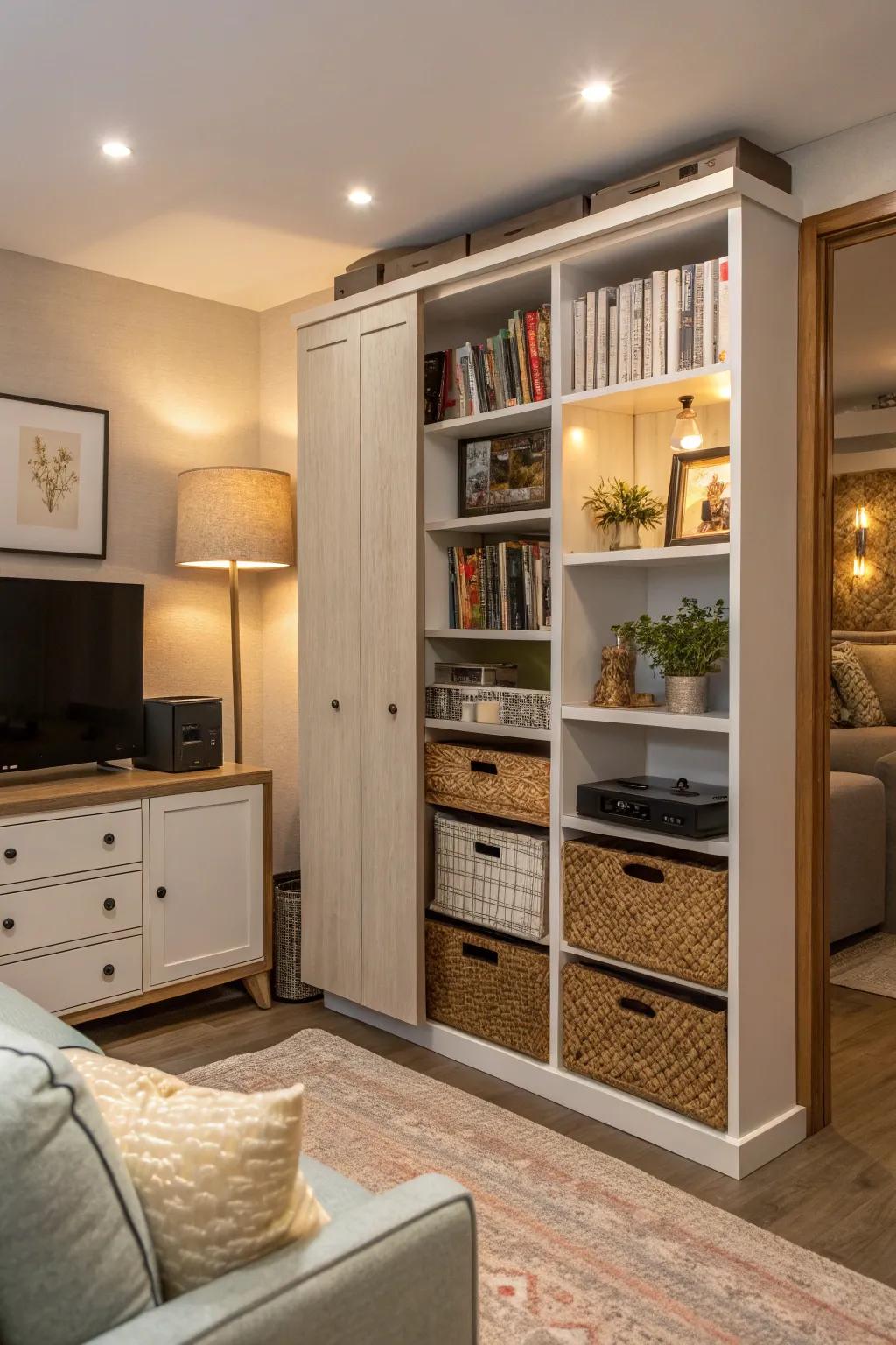 Smart storage keeps your space organized.