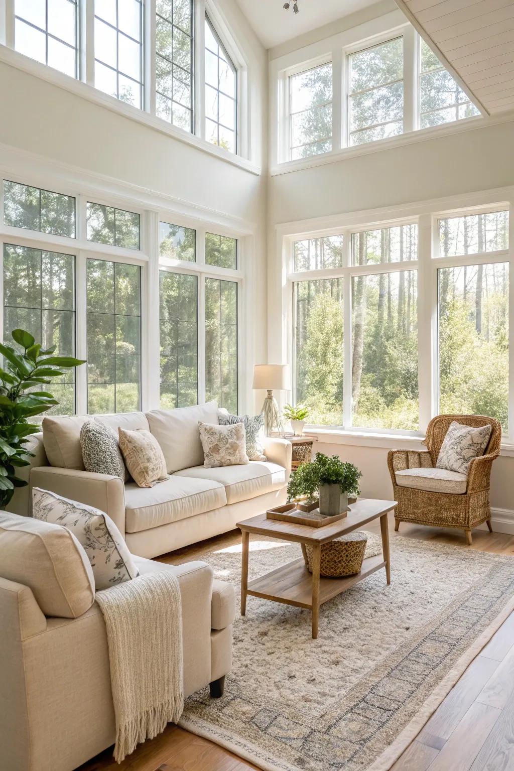 Natural light amplifies the sense of space.