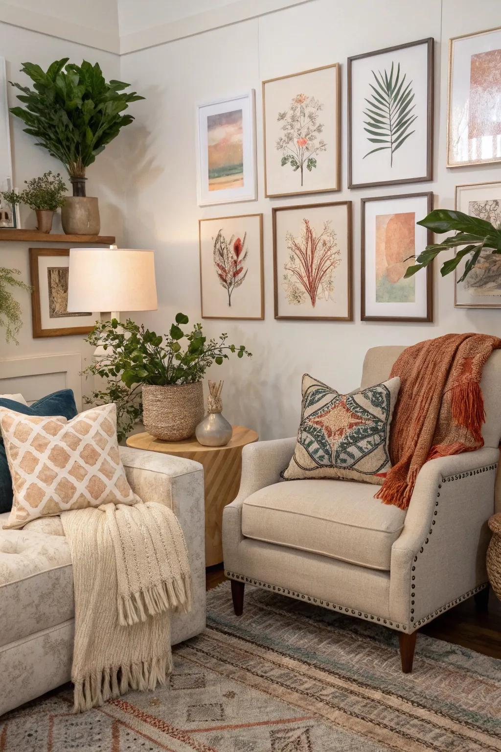 Art and decor that personalize and enrich the space.