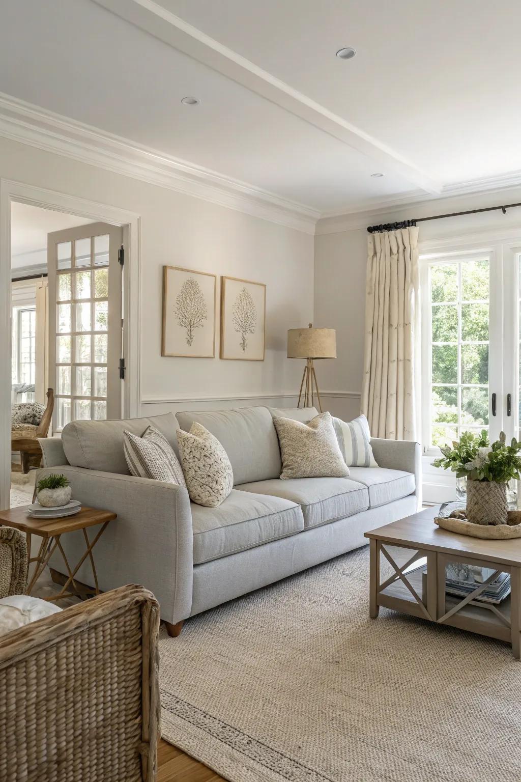 Neutral tones can make even the smallest spaces feel open and inviting.