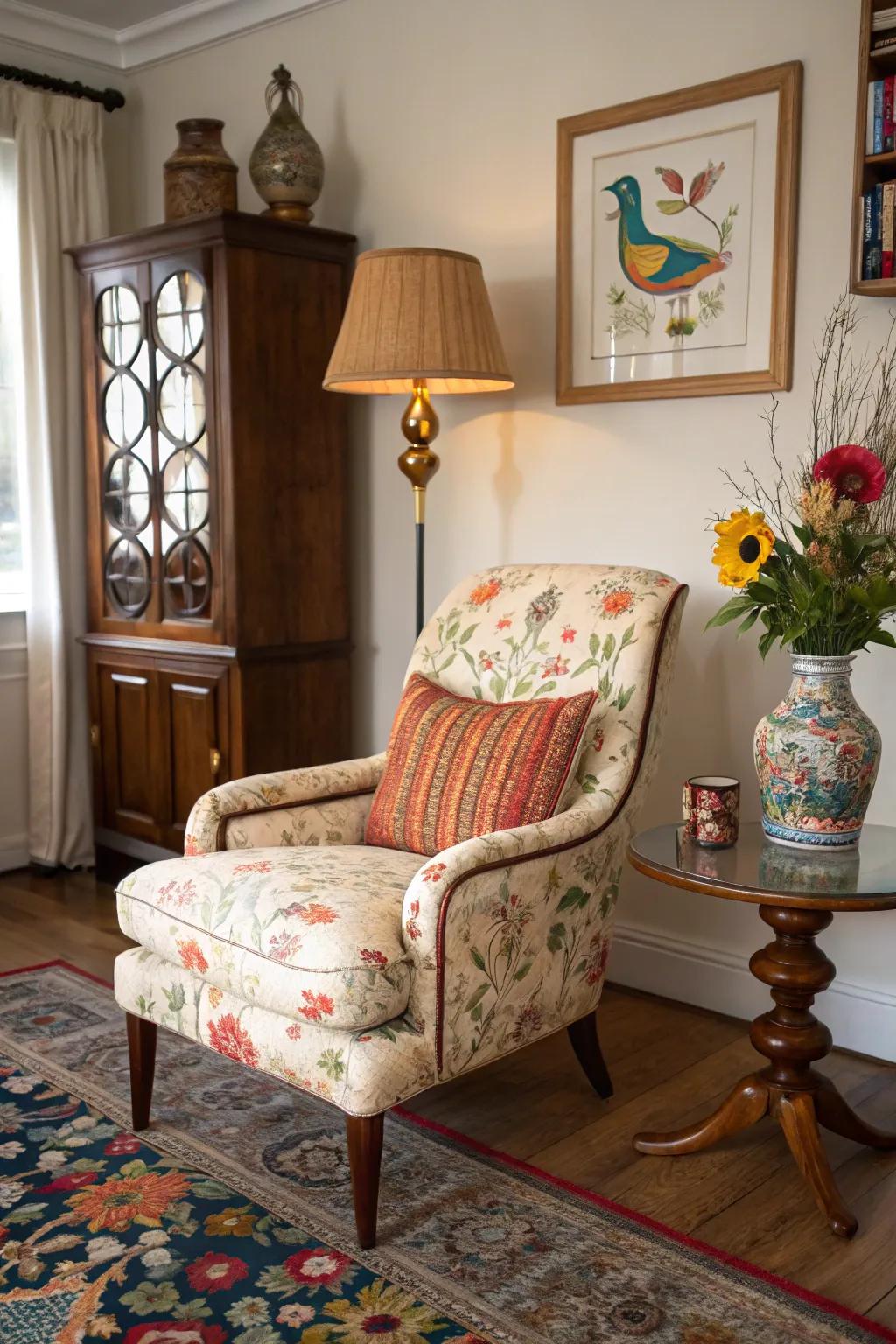 Unexpected elements add character and intrigue to your living room.