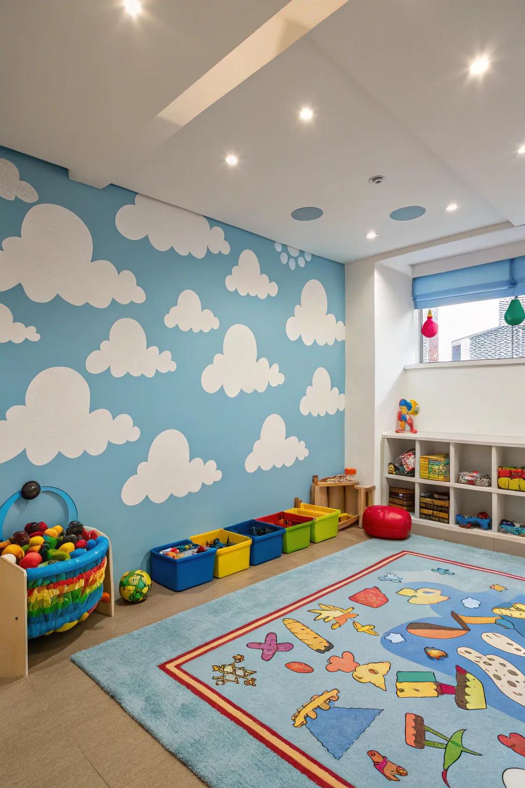 Artistic murals make a playful and personal statement.