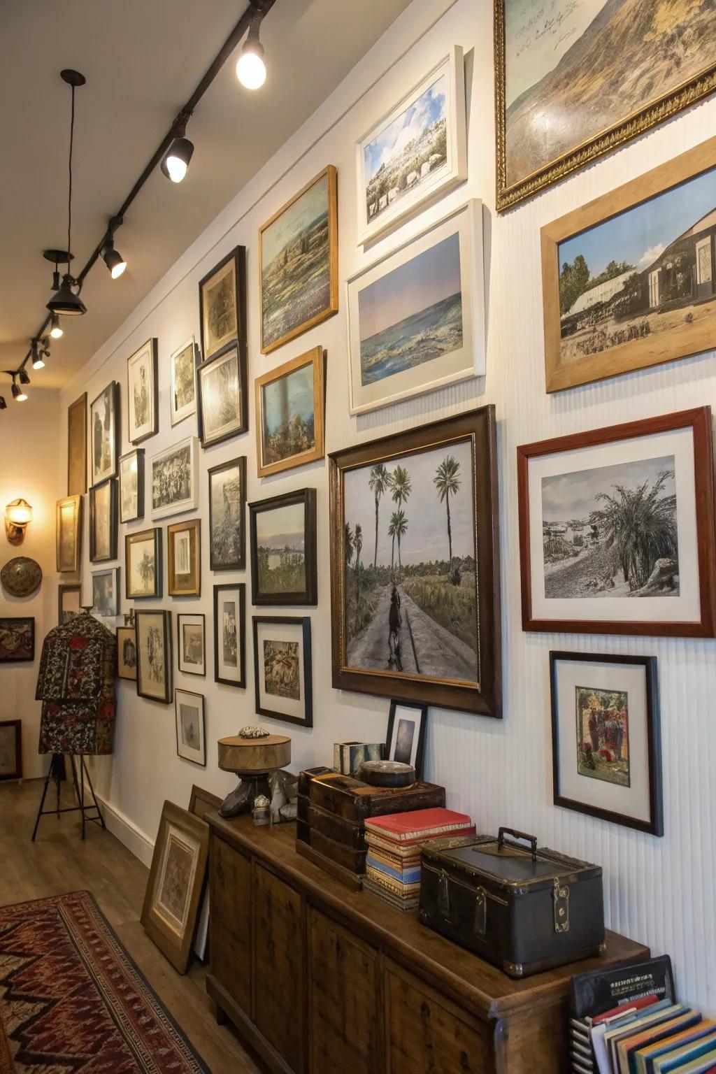A personalized gallery wall in a farmhouse setting.