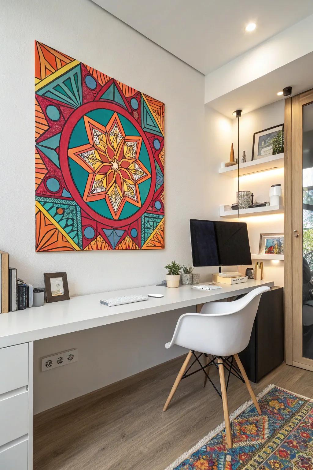 Geometric patterns bring vibrant energy and cultural heritage to your decor.