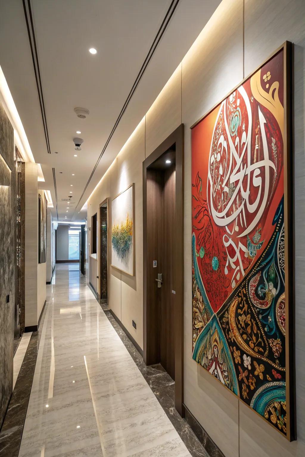 Abstract Islamic art offers a modern twist on traditional themes.