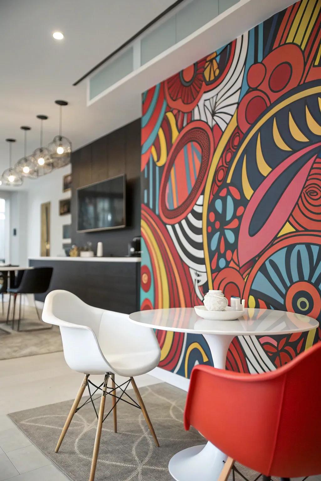 Abstract art that adds a modern edge.