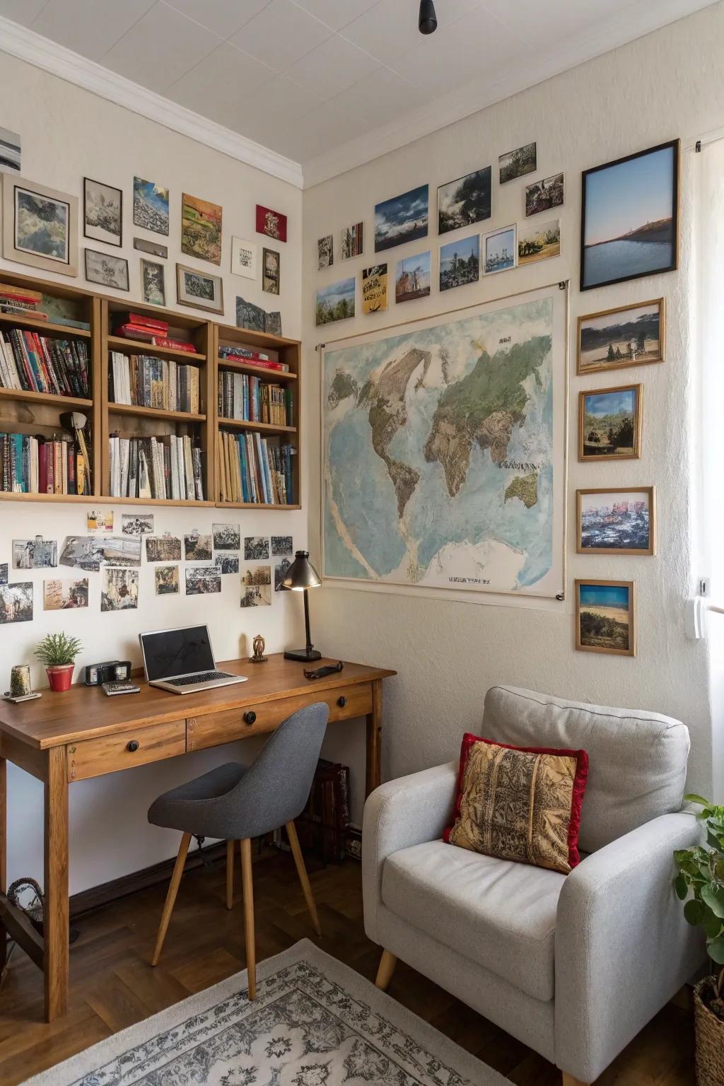 Travel memories captured in a stunning wall collage.