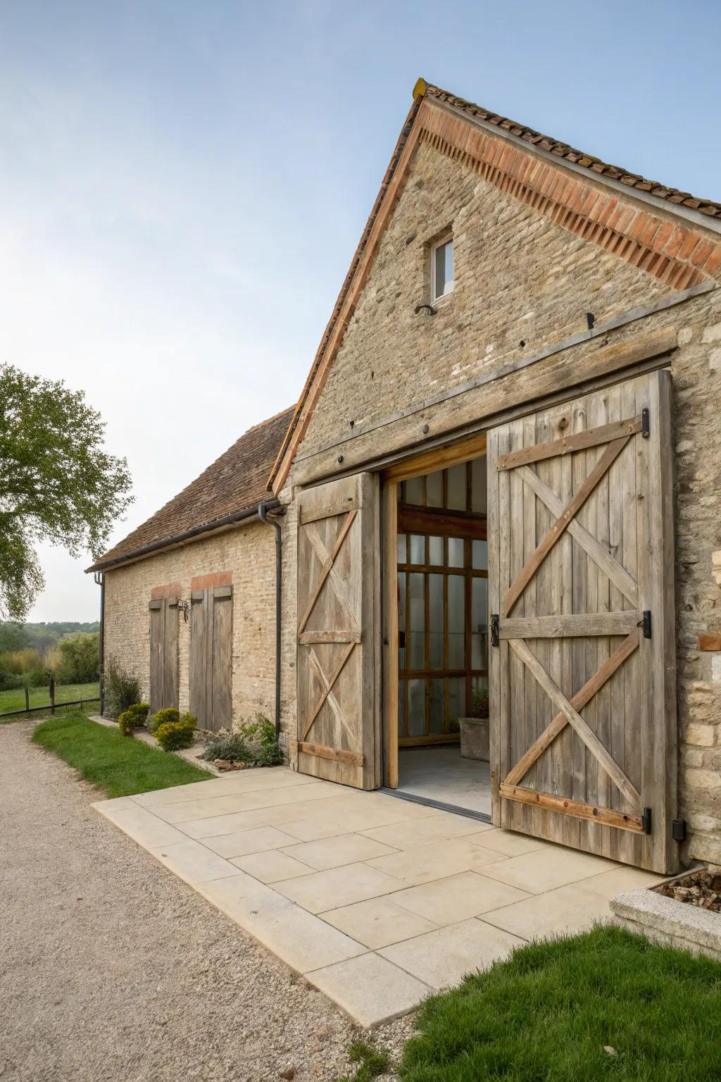 Original entrances add historical charm and functionality.