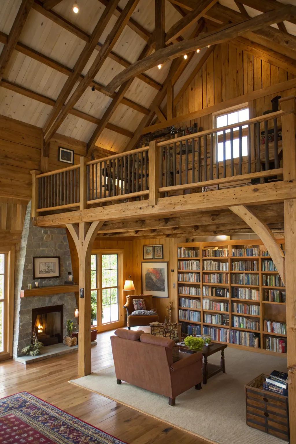 Raised platforms introduce versatile space while preserving openness.