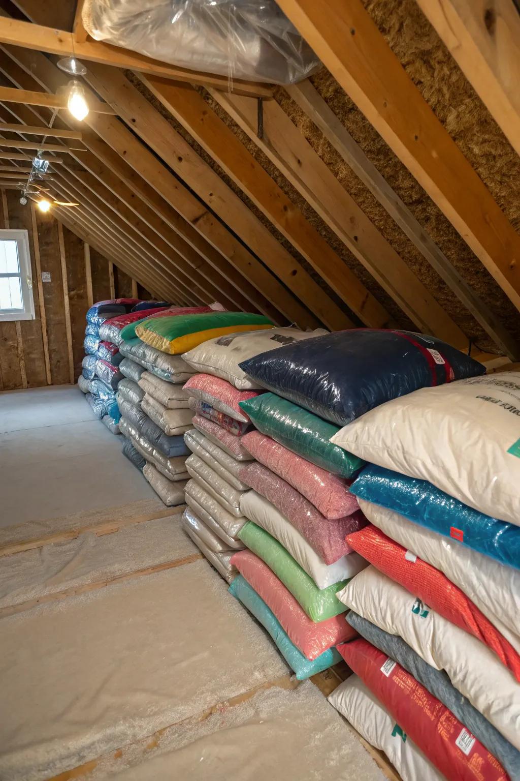 Vacuum bags are perfect for bulky items.