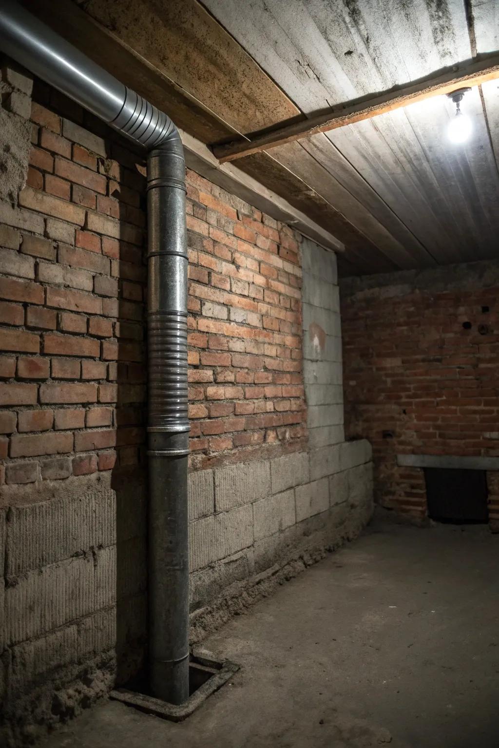 Ventilation pipes offer a unique solution for natural air circulation in basements.