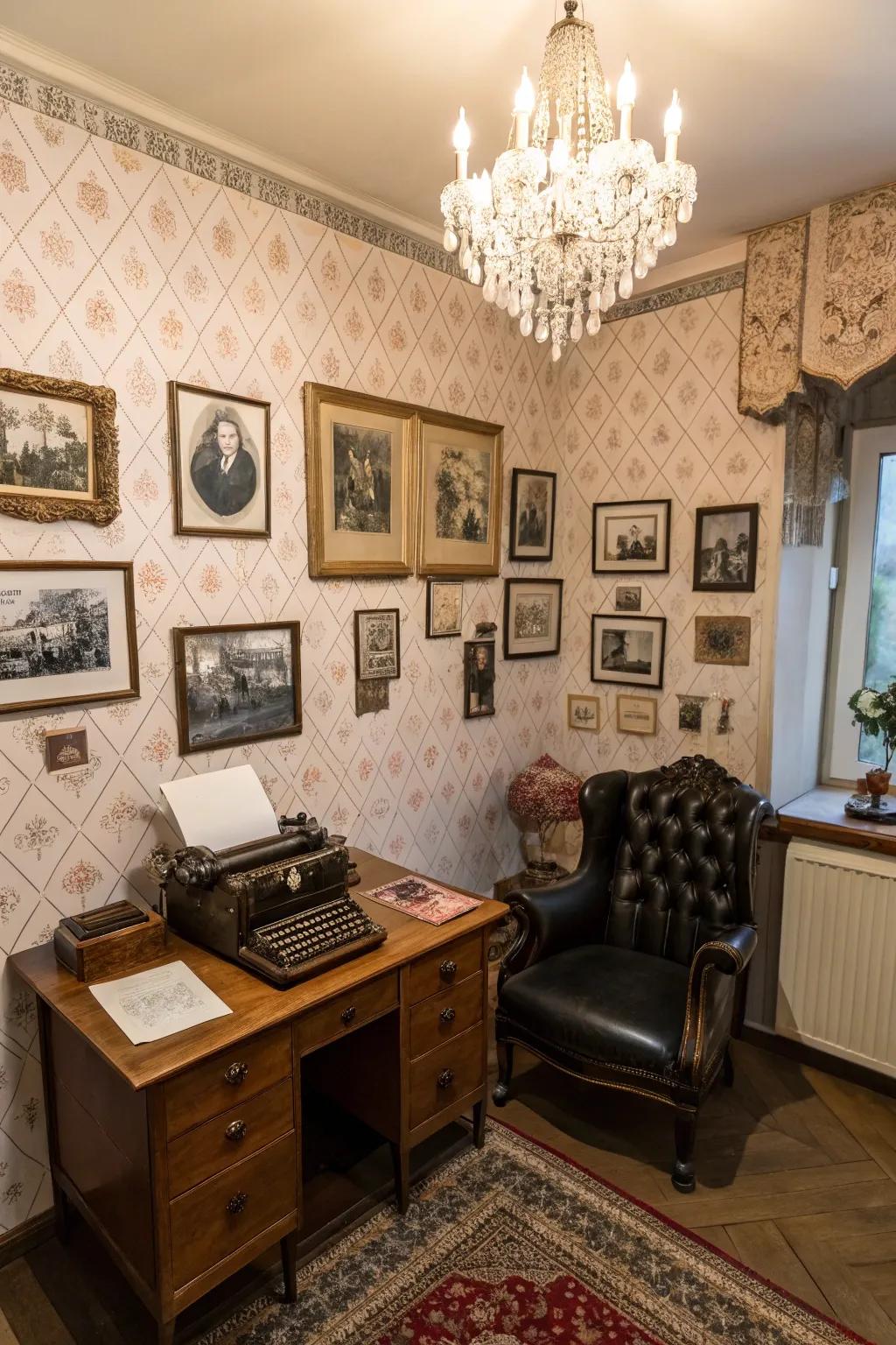 A cohesive theme joins together the décor in this elegant cigar space.