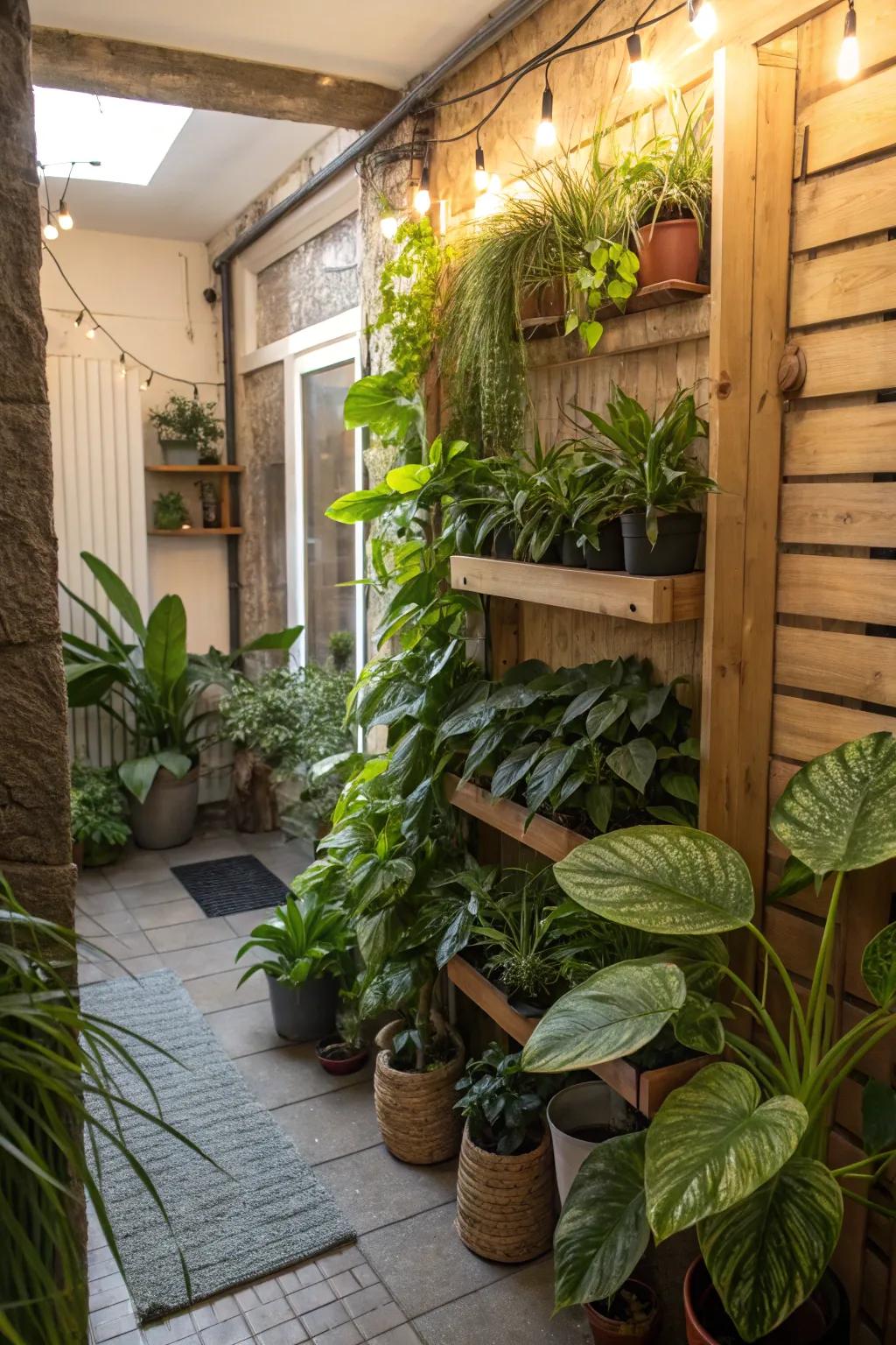 Bring the outdoors in with a lush indoor garden oasis in your basement.