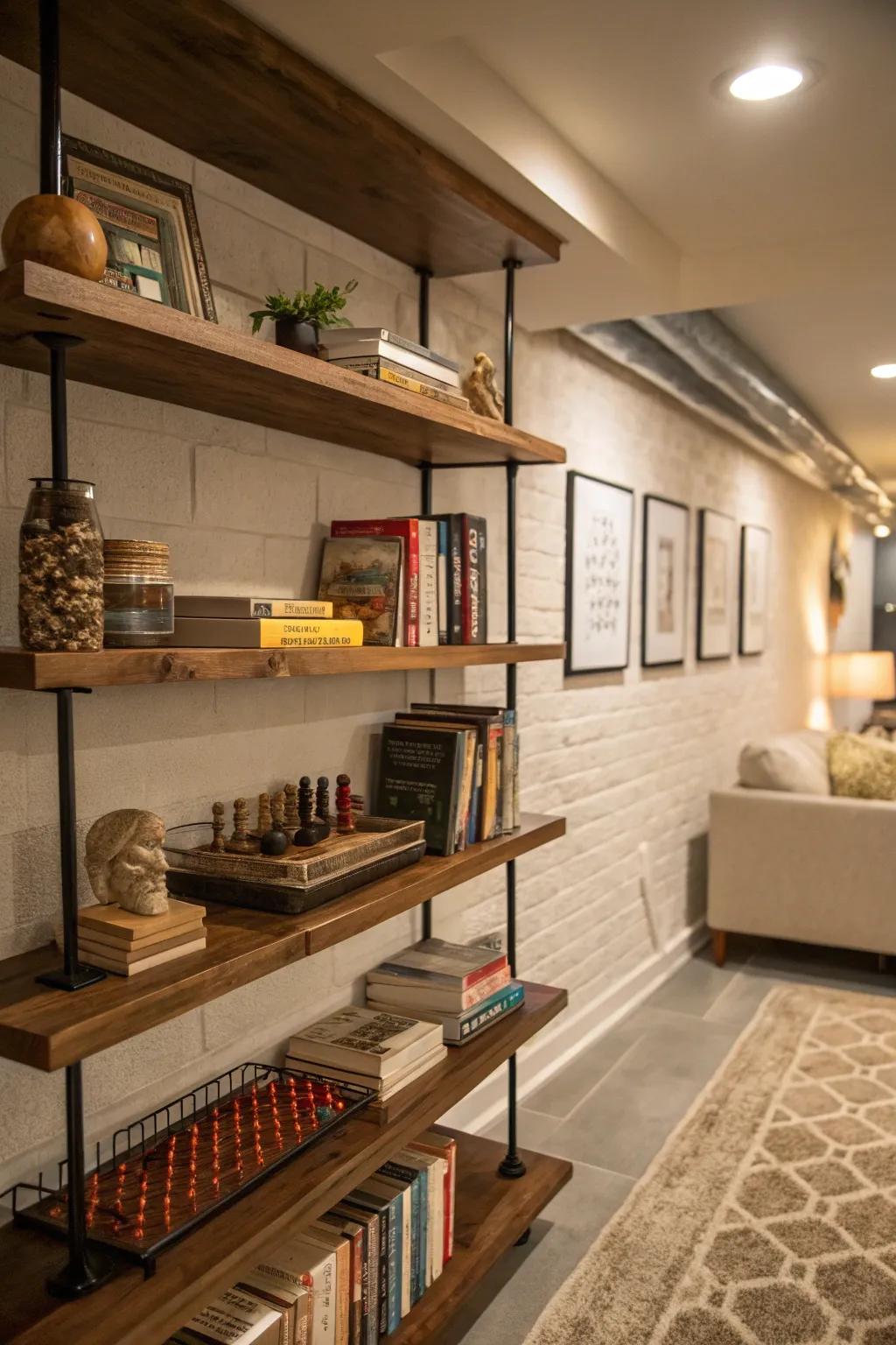 Keep your space tidy and stylish with well-planned shelving solutions.