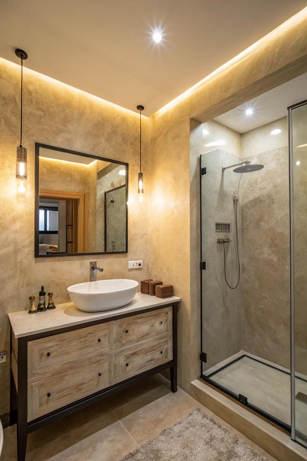 Tangible walls add dimension and invite exploration.