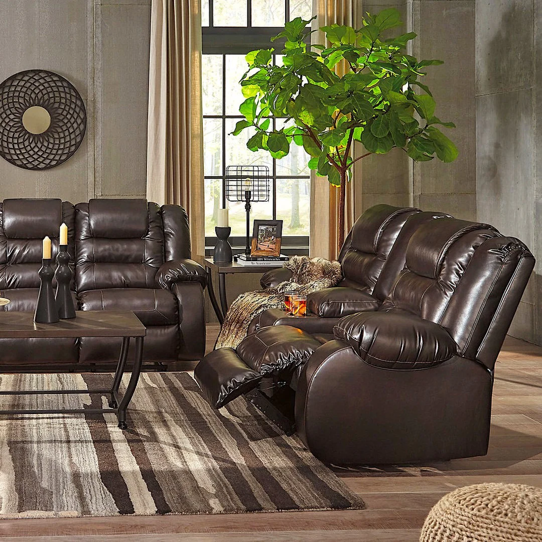 4. Chocolate Recliners in a Cozy Lodge Setting (Brown Furniture Living Room Ideas)
