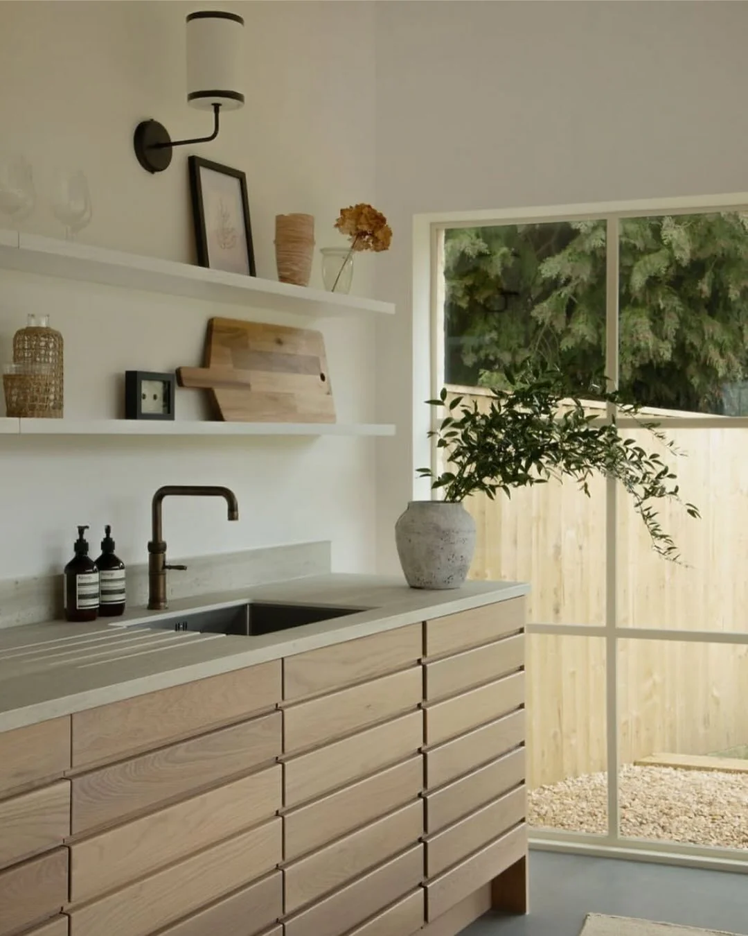 12. Light Ash Cabinetry with Soft White Minimalism (Japanese Style Kitchen Ideas)