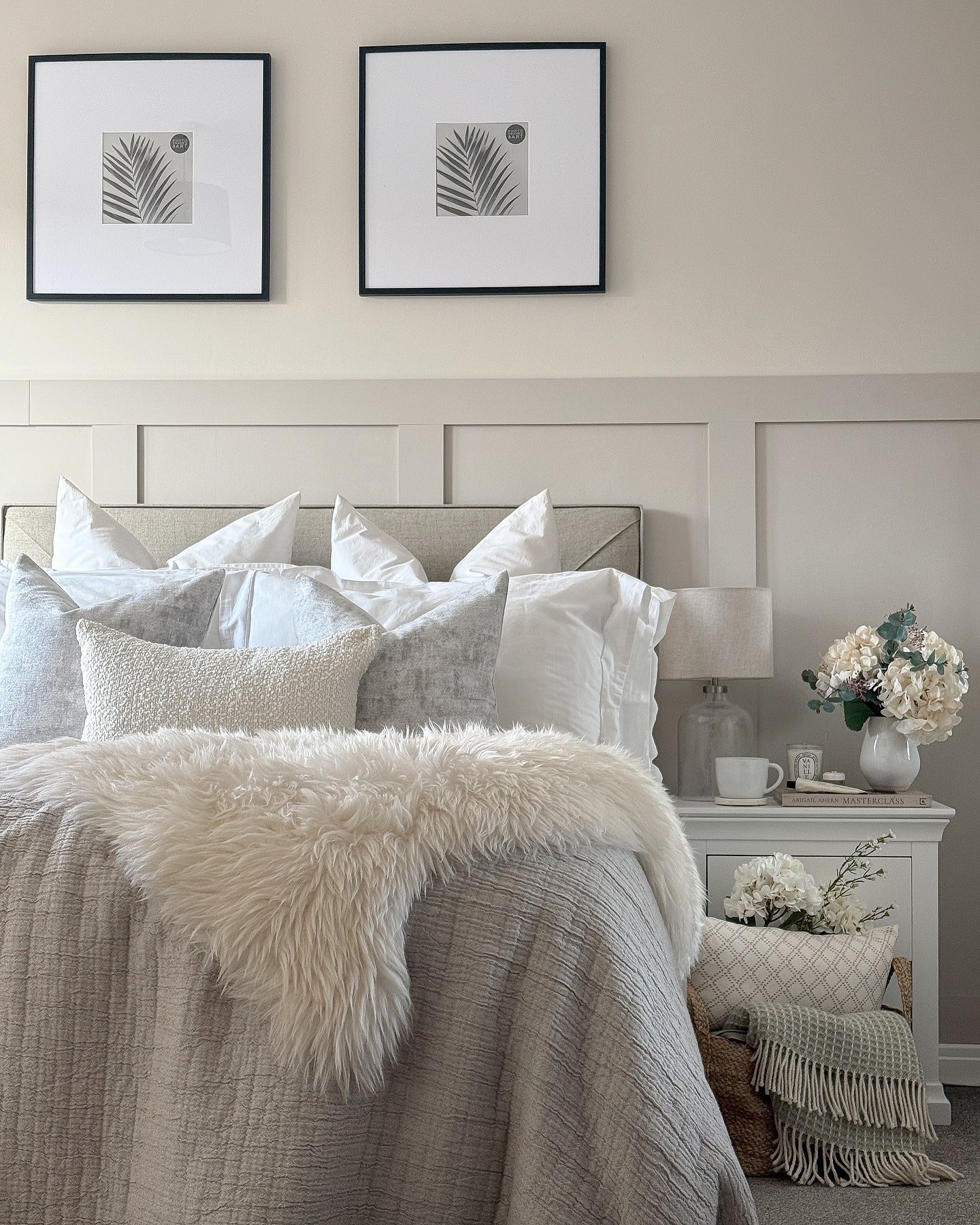 2. Soft Gray Layered Comfort Retreat (Light Gray Bedroom Ideas)