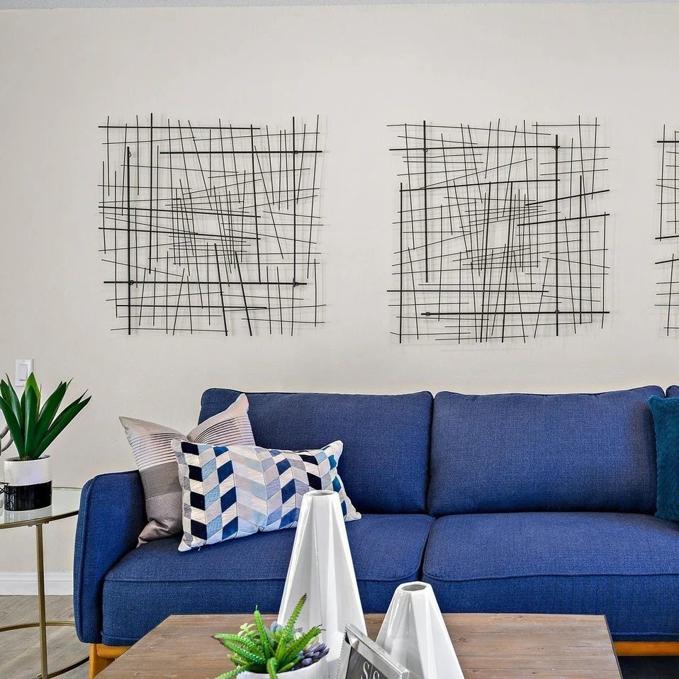 8. Classic Chesterfield Vibe with Royal Blue + Soft Neutrals (Royal Blue Sofa Living Room Ideas)