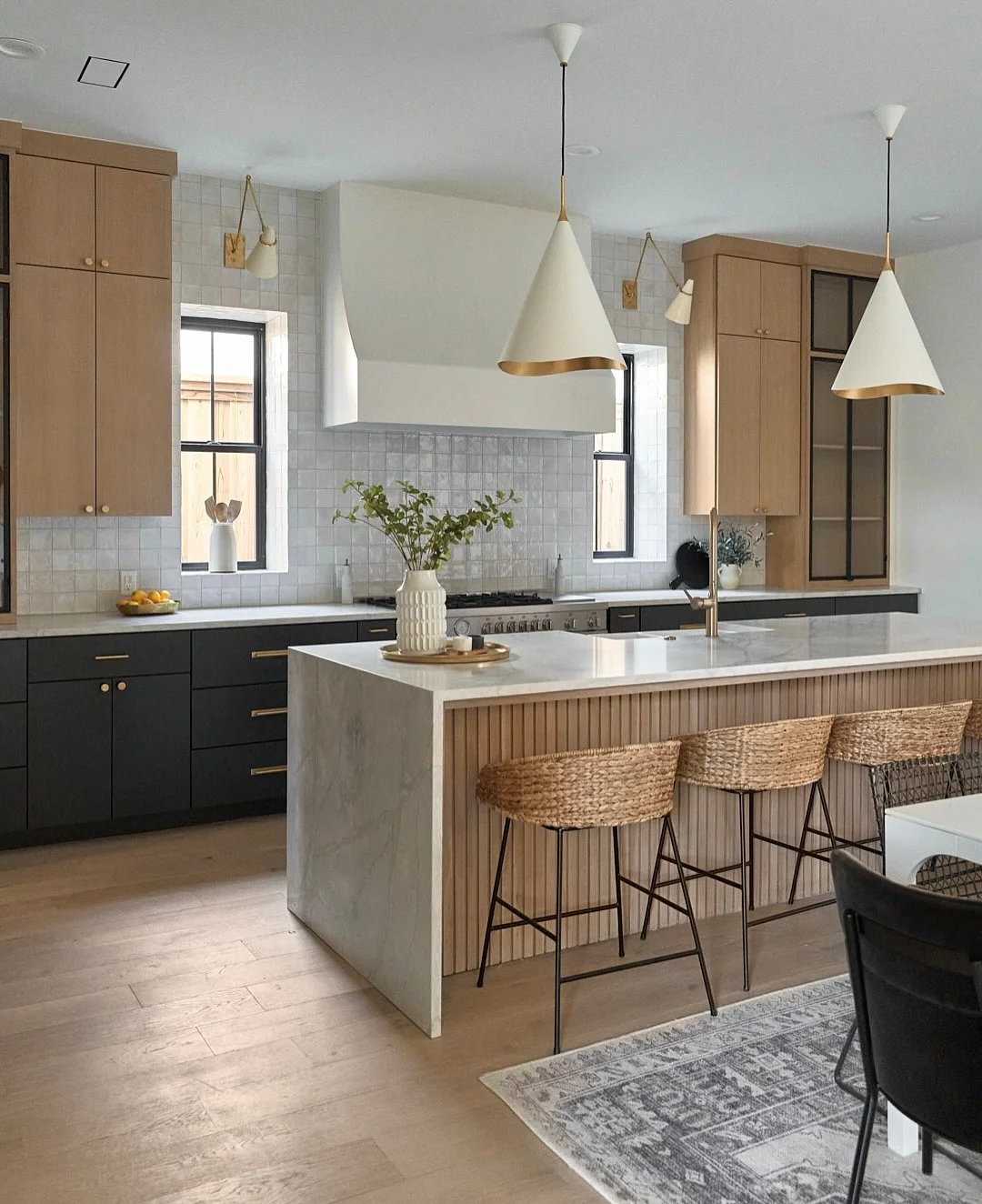10. Black and Gray Kitchen with Skylight Illumination (Gray and Black Kitchen Ideas)