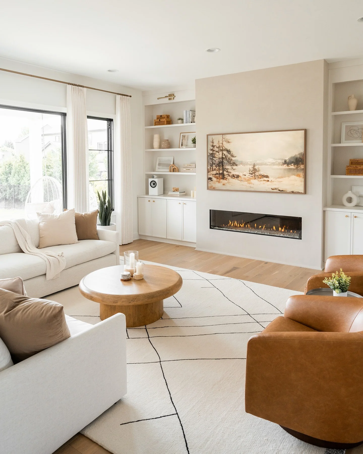 10. Grey and Tan Living Room with Balanced Modern Comfort (Grey and Tan Living Room Ideas)