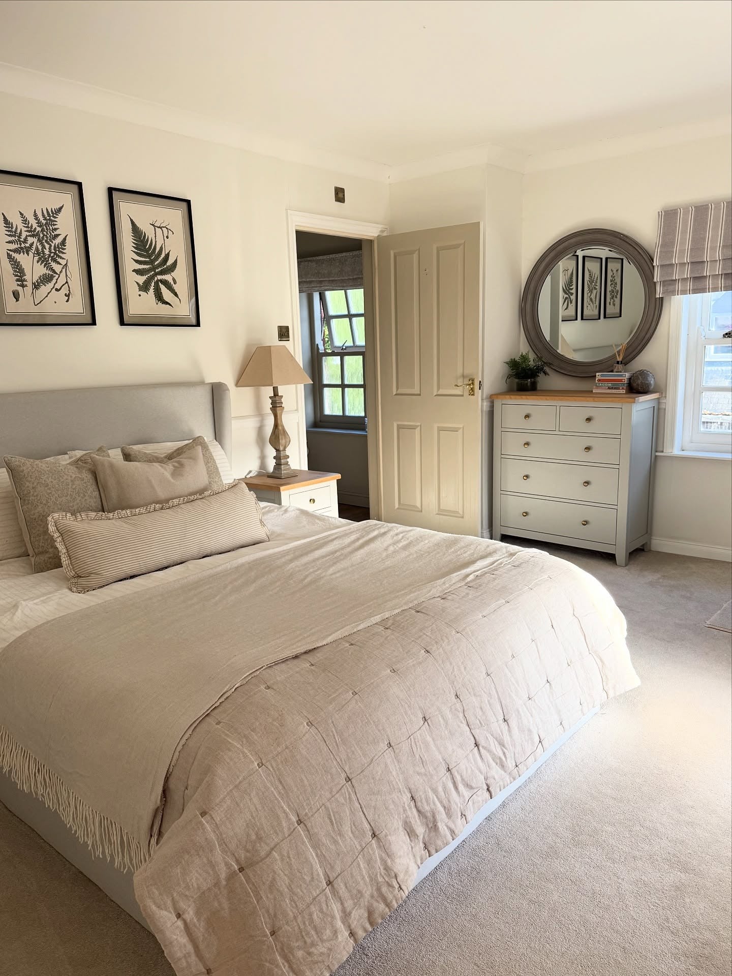 5. Classic Beige Bedroom with Soft Grey Furniture (Grey and Beige Bedroom Ideas)