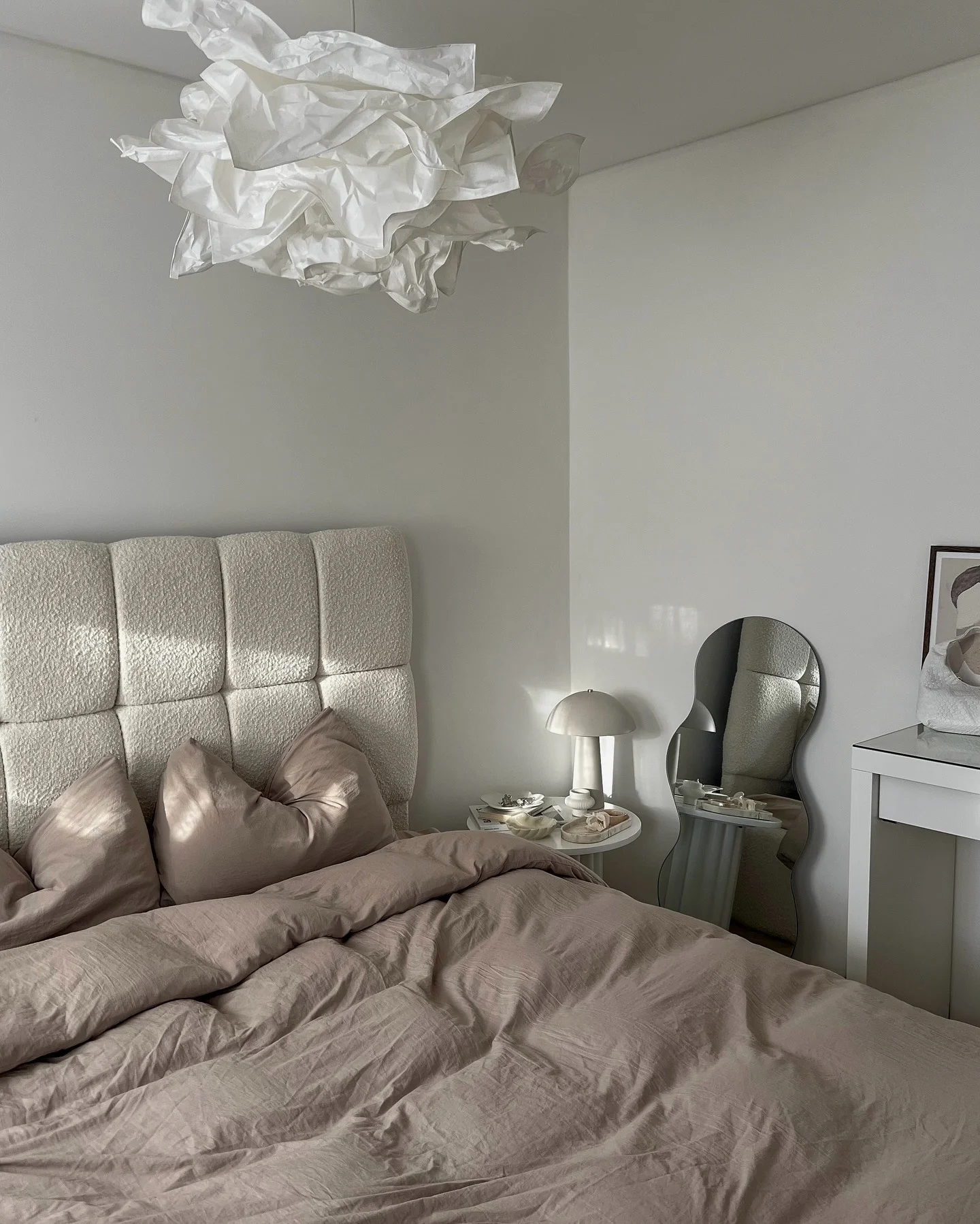6. Contemporary Grey and Beige with Sculptural Accents (Grey and Beige Bedroom Ideas)