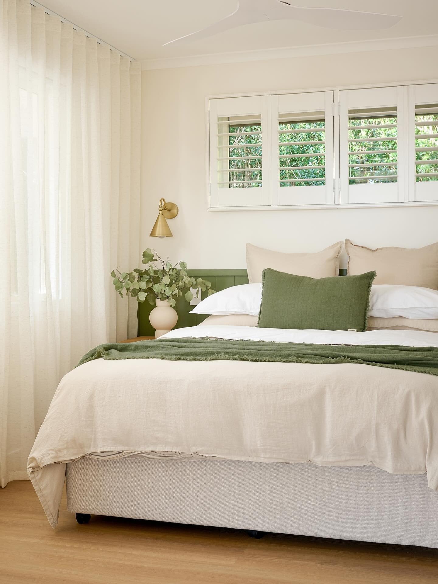 7. Light Green Bedroom with Soft White Curtains (Bedroom Ideas with Curtains)