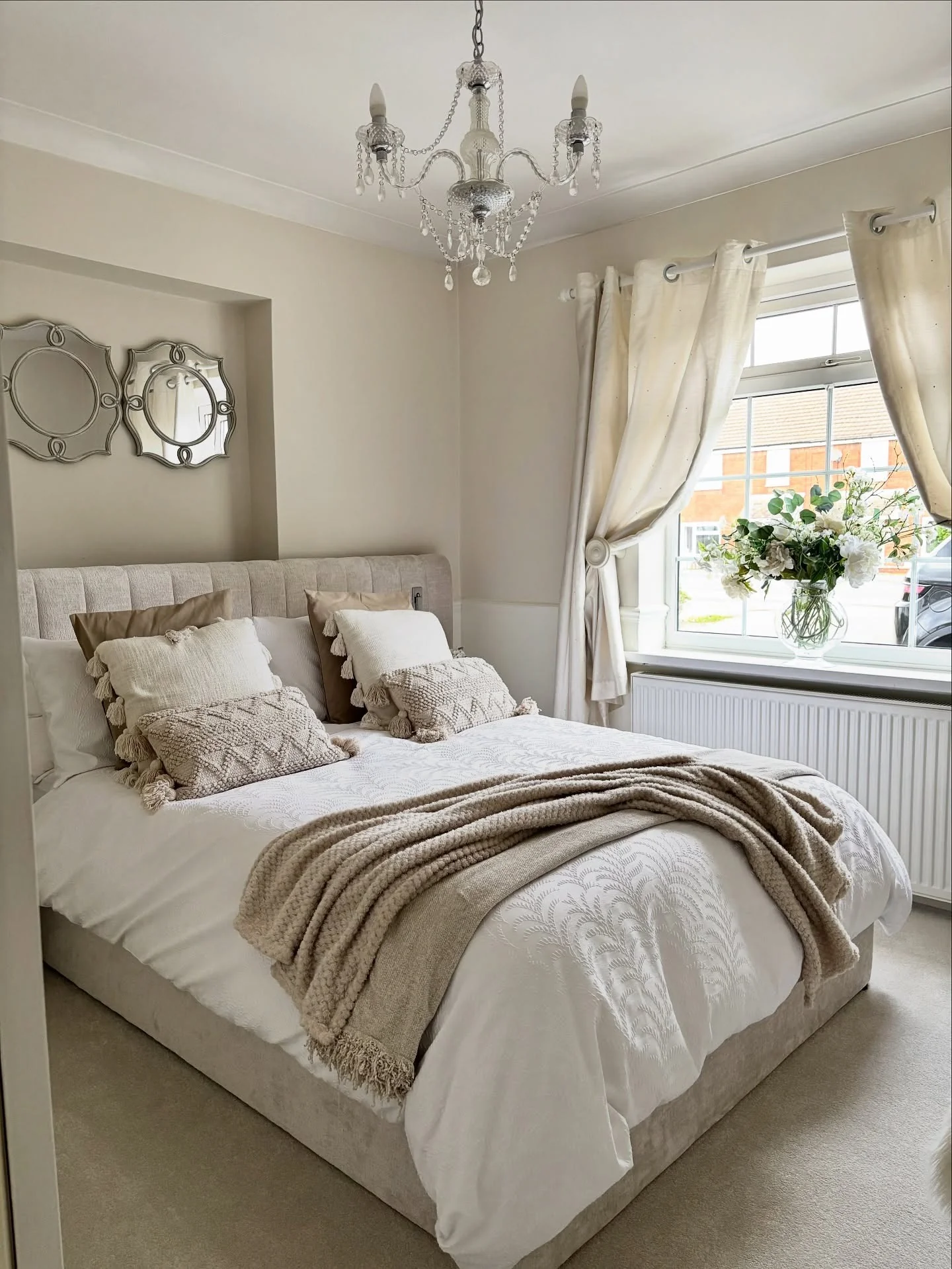 6. Traditional Elegance in Cream and Soft Taupe (Expensive Looking Bedroom Ideas)