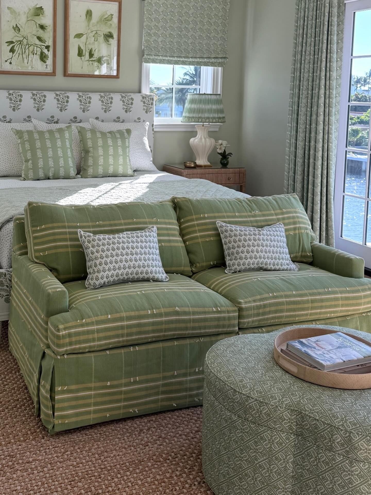 17. Fresh Botanical Neutrals in Soft Green and Cream (Expensive Looking Bedroom Ideas)